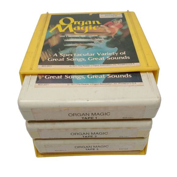 The Magic Organ Good Time Show Lot Of 3 8-Track Tapes Songs Readers Digest 1977 - Picture 1 of 6